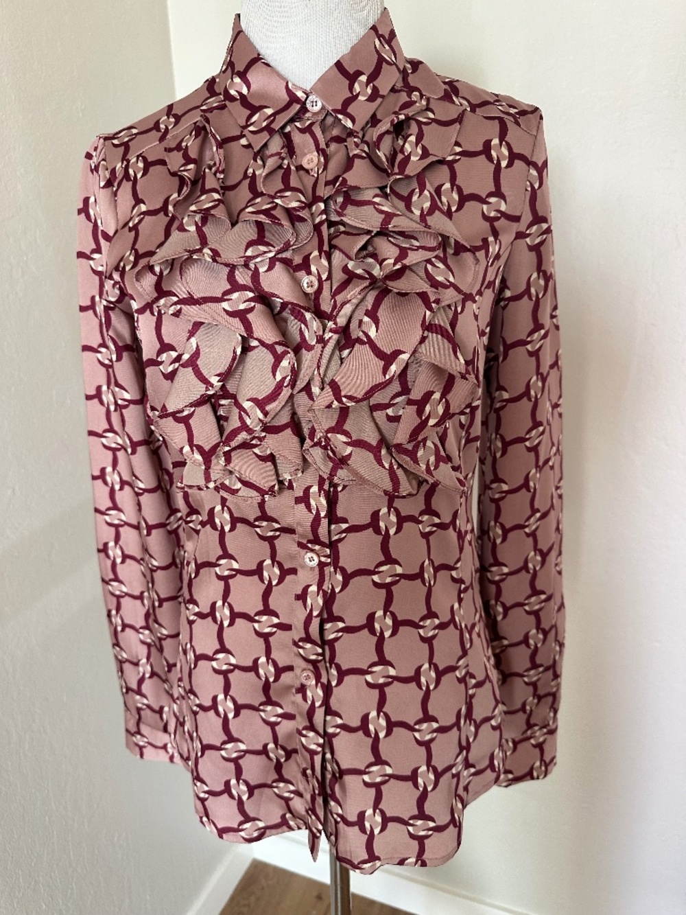 LOVE MOSCHINO Button Down Ruffle Shirt